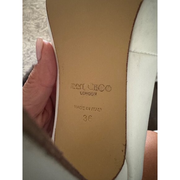 Jimmy Choo Knock Off White Satin Pointed Toe High Heels Made In Italy Size 36 Wo - Picture 2 of 5